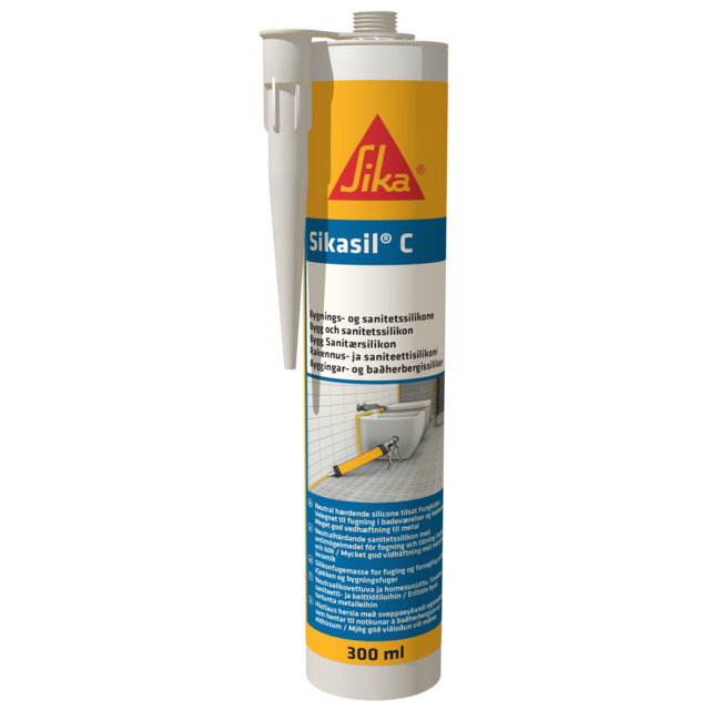 SIKASIL-C LJUSGRÅ/MANHAT 300ML BYGGSILIKON